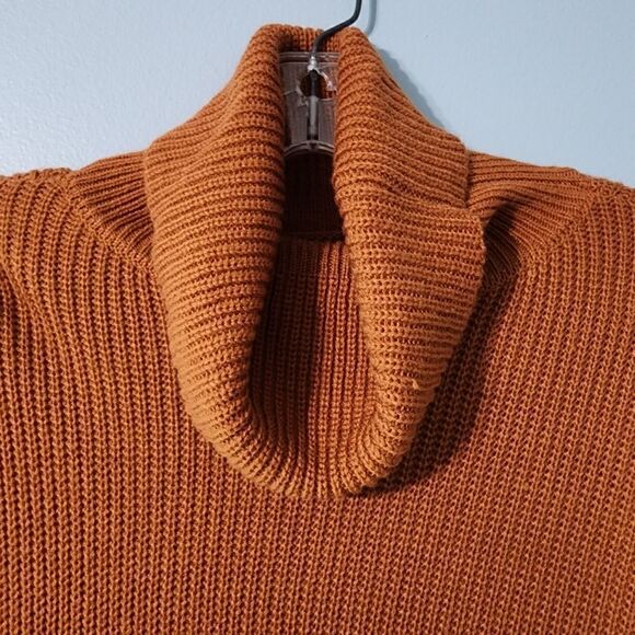 Shein Funnel Neck Drop Shoulder Ribbed Knit Sweater - Picture 13 of 15